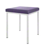 Hocker mit Polster, L x B 40 x 40 cm, Gestellfarbe wei