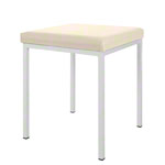 Hocker mit Polster, L x B 40 x 40 cm, Gestellfarbe wei