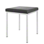 Hocker mit Polster, L x B 40 x 40 cm, Gestellfarbe wei