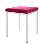 Hocker mit Polster, L x B 40 x 40 cm, Gestellfarbe wei