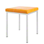 Hocker mit Polster, L x B 40 x 40 cm, Gestellfarbe wei