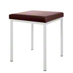 Hocker mit Polster, L x B 40 x 40 cm, Gestellfarbe wei