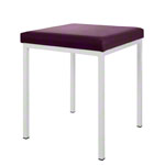 Hocker mit Polster, L x B 40 x 40 cm, Gestellfarbe wei