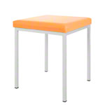 Hocker mit Polster, L x B 40 x 40 cm, Gestellfarbe wei