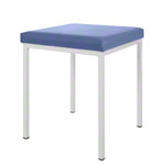 Hocker mit Polster, L x B 40 x 40 cm, Gestellfarbe wei