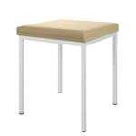 Hocker mit Polster, L x B 40 x 40 cm, Gestellfarbe wei