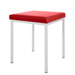 Hocker mit Polster, L x B 40 x 40 cm, Gestellfarbe wei