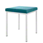Hocker mit Polster, L x B 40 x 40 cm, Gestellfarbe wei