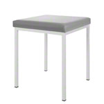 Hocker mit Polster, L x B 40 x 40 cm, Gestellfarbe wei