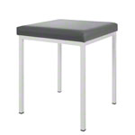 Hocker mit Polster, L x B 40 x 40 cm, Gestellfarbe wei