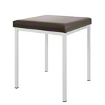 Hocker mit Polster, L x B 40 x 40 cm, Gestellfarbe wei
