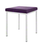 Hocker mit Polster, L x B 40 x 40 cm, Gestellfarbe wei