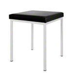 Hocker mit Polster, L x B 40 x 40 cm, Gestellfarbe wei