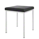 Hocker mit Polster, L x B 40 x 40 cm, Gestellfarbe wei