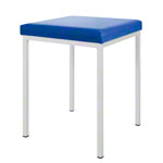 Hocker mit Polster, L x B 40 x 40 cm, Gestellfarbe wei