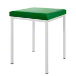Hocker mit Polster, L x B 40 x 40 cm, Gestellfarbe wei