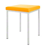 Hocker mit Polster, L x B 40 x 40 cm, Gestellfarbe wei