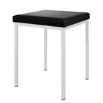 Hocker mit Polster, L x B 40 x 40 cm, Gestellfarbe wei