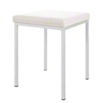 Hocker mit Polster, L x B 40 x 40 cm, Gestellfarbe wei