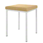 Hocker mit Polster, L x B 40 x 40 cm, Gestellfarbe wei
