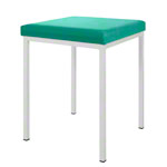 Hocker mit Polster, L x B 40 x 40 cm, Gestellfarbe wei