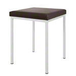 Hocker mit Polster, L x B 40 x 40 cm, Gestellfarbe wei