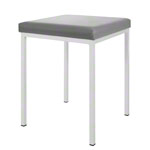 Hocker mit Polster, L x B 40 x 40 cm, Gestellfarbe wei