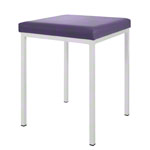 Hocker mit Polster, L x B 40 x 40 cm, Gestellfarbe wei