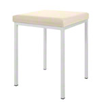 Hocker mit Polster, L x B 40 x 40 cm, Gestellfarbe wei