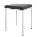 Hocker mit Polster, L x B 40 x 40 cm, Gestellfarbe wei