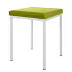 Hocker mit Polster, L x B 40 x 40 cm, Gestellfarbe wei