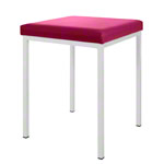 Hocker mit Polster, L x B 40 x 40 cm, Gestellfarbe wei