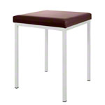 Hocker mit Polster, L x B 40 x 40 cm, Gestellfarbe wei