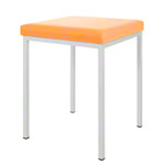 Hocker mit Polster, L x B 40 x 40 cm, Gestellfarbe wei