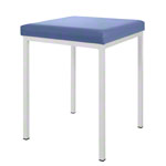 Hocker mit Polster, L x B 40 x 40 cm, Gestellfarbe wei