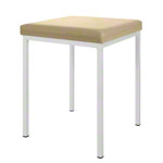 Hocker mit Polster, L x B 40 x 40 cm, Gestellfarbe wei