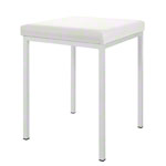 Hocker mit Polster, L x B 40 x 40 cm, Gestellfarbe wei