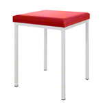 Hocker mit Polster, L x B 40 x 40 cm, Gestellfarbe wei