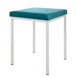 Hocker mit Polster, L x B 40 x 40 cm, Gestellfarbe wei