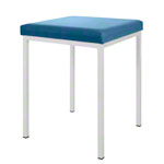 Hocker mit Polster, L x B 40 x 40 cm, Gestellfarbe wei