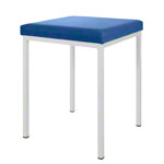 Hocker mit Polster, L x B 40 x 40 cm, Gestellfarbe wei