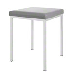 Hocker mit Polster, L x B 40 x 40 cm, Gestellfarbe wei