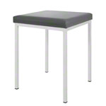 Hocker mit Polster, L x B 40 x 40 cm, Gestellfarbe wei