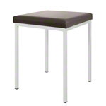 Hocker mit Polster, L x B 40 x 40 cm, Gestellfarbe wei