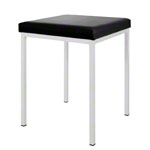 Hocker mit Polster, L x B 40 x 40 cm, Gestellfarbe wei