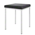 Hocker mit Polster, L x B 40 x 40 cm, Gestellfarbe wei