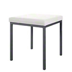 Hocker mit Polster, LxB 40x40 cm, Gestellfarbe anthrazit