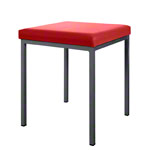 Hocker mit Polster, LxB 40x40 cm, Gestellfarbe anthrazit