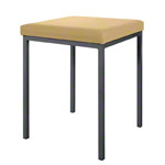 Hocker mit Polster, LxB 40x40 cm, Gestellfarbe anthrazit