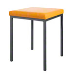 Hocker mit Polster, LxB 40x40 cm, Gestellfarbe anthrazit